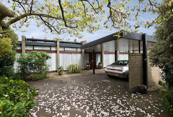 Front Door in a 1960s designed home