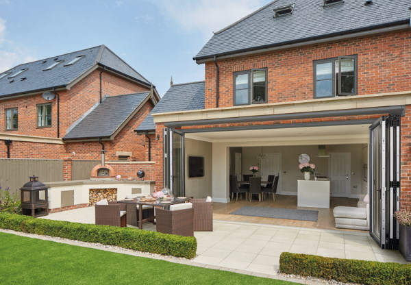 bi fold doors open onto patio