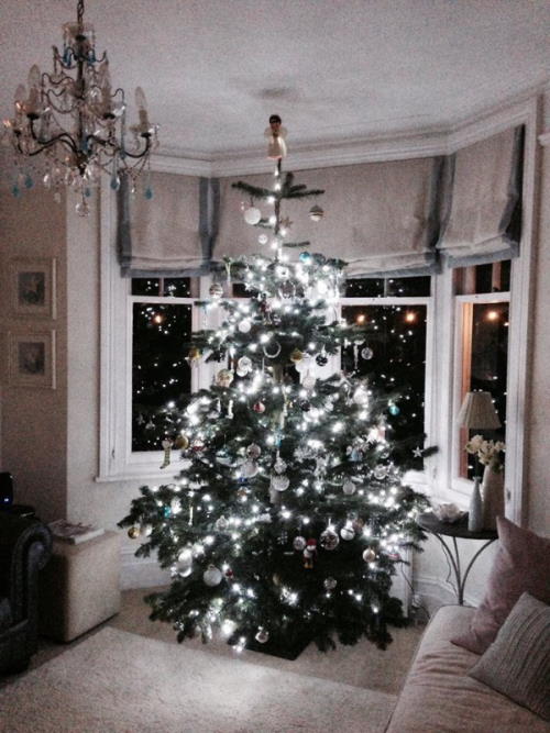 Christmas Tree in Bay Window Area