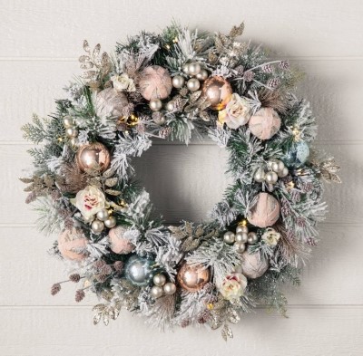 silver christmas wreath
