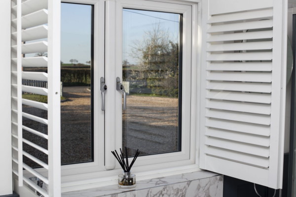 Double Glazed Windows with Internal Shutters