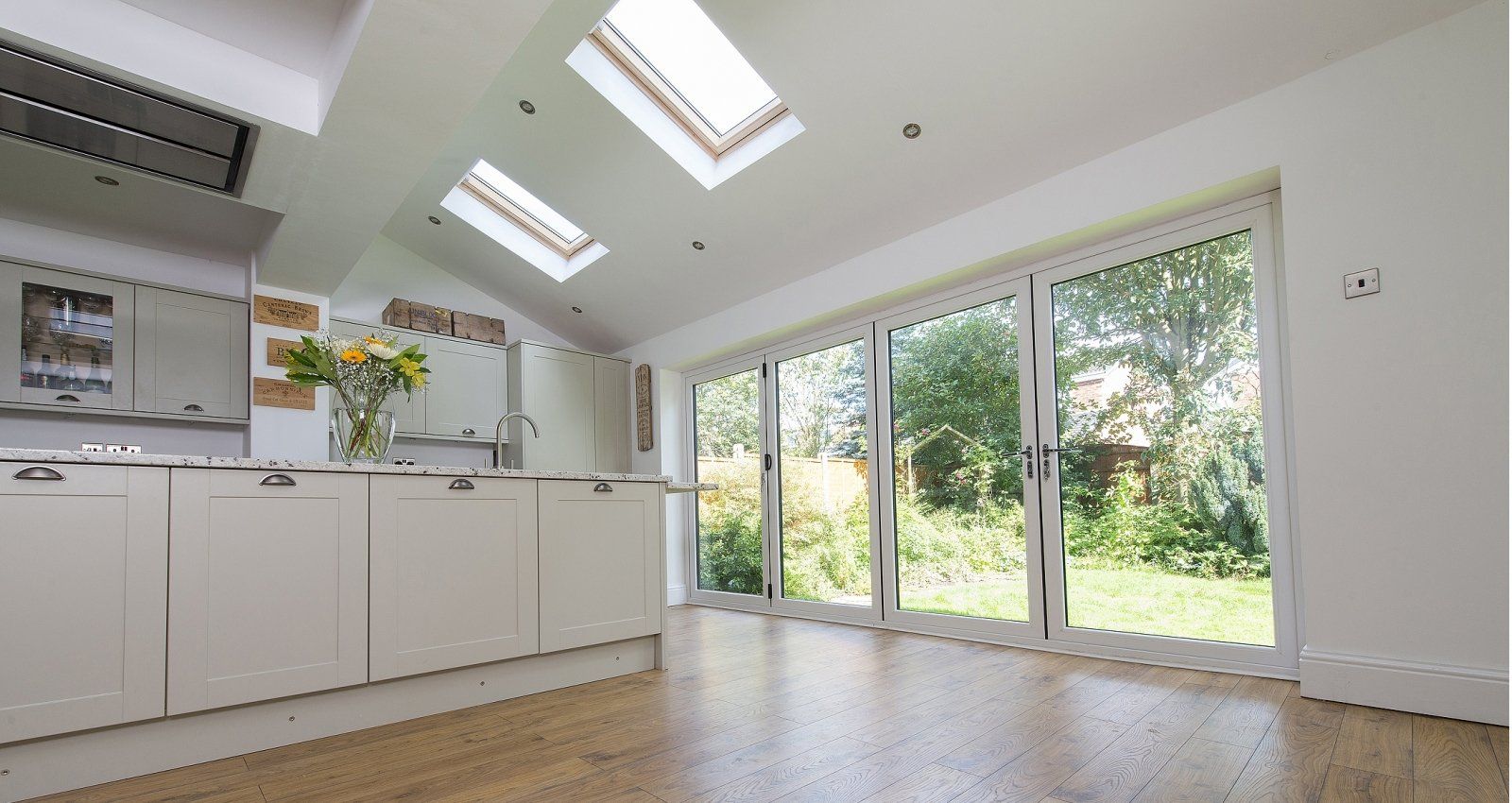 Kitchen with bi-fold doors