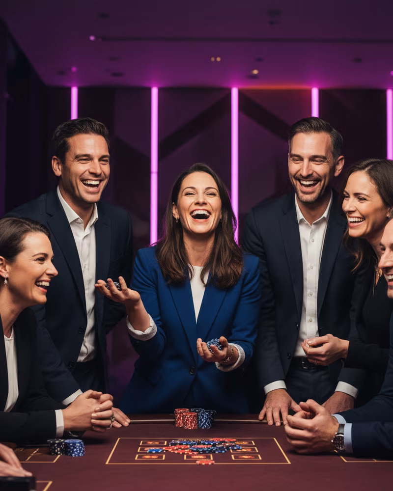 Céges csapat poker asztalnál
